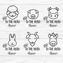 Farm Animals Theme Personalised Onesie 'New To The Herd'