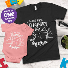 Our First Father's Day Together Matching Design Apparel