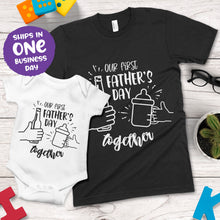 Our First Father's Day Together Matching Design Apparel
