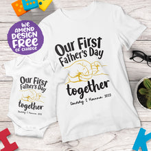 Our First Father's Day Together Matching Design Apparel (Fistbump)