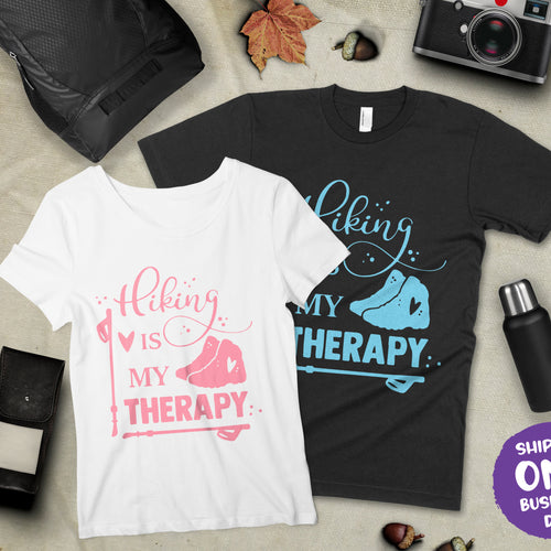 Hiking Theme T-shirts 'Hiking is my Therapy'