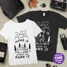 Motorhome Theme T-shirts 'Home is where we park it'