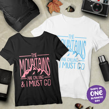Hiking Theme T-shirts 'The Mountains are Calling...'