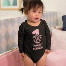 First Birthday Short Sleeve Bodysuits with Jungle Animals