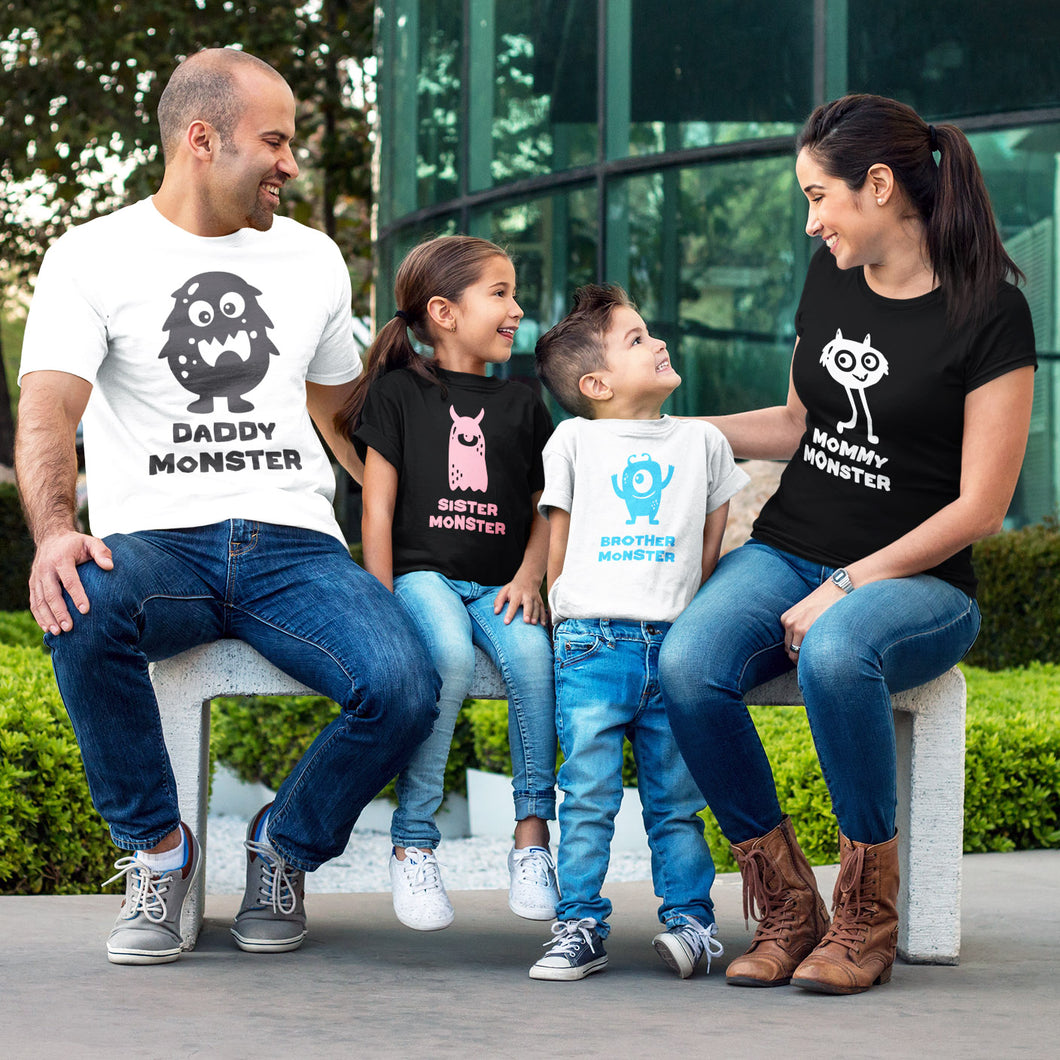 Monster Theme Family Matching T-shirts