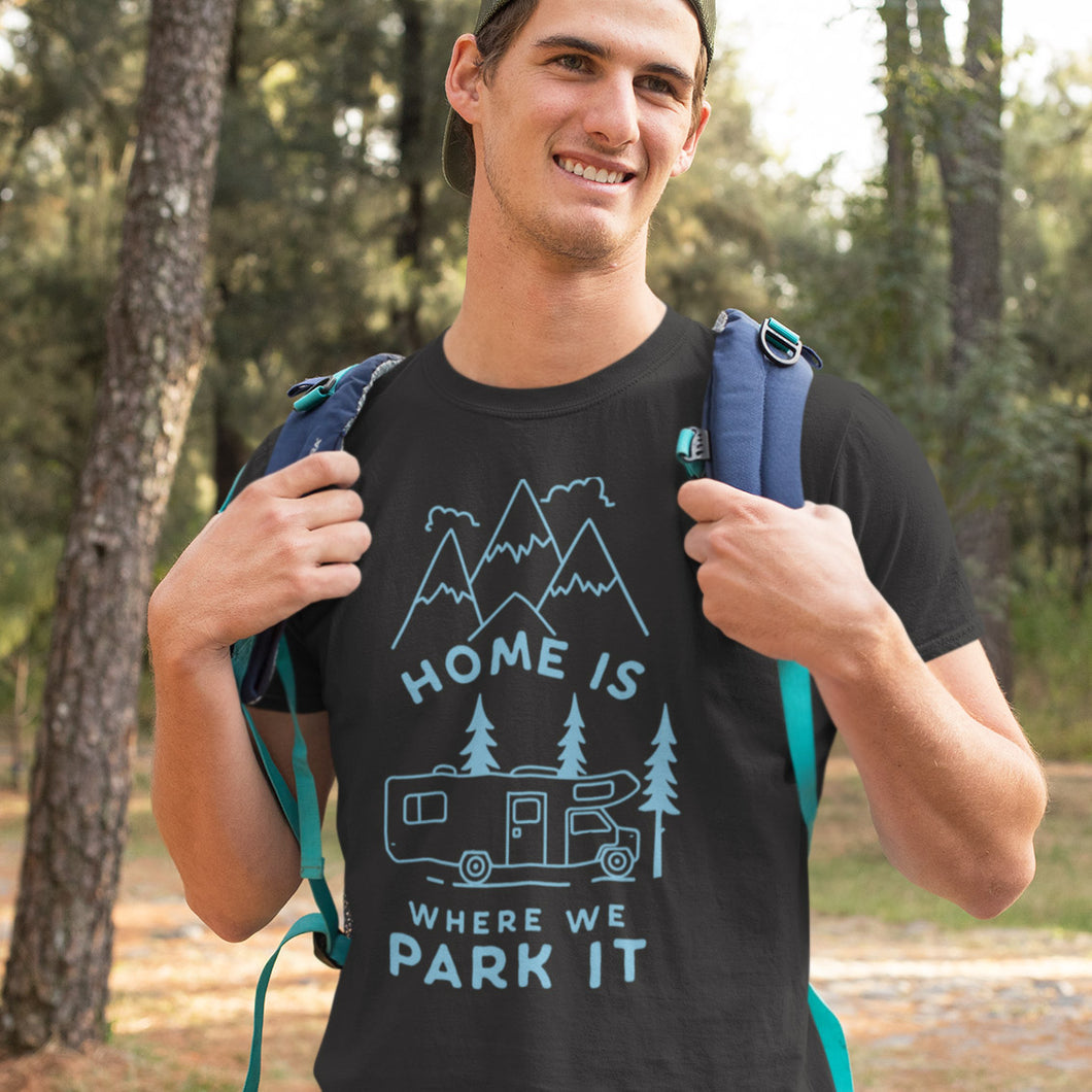 Motorhome Theme T shirts Home is where we park it Wrapit Crafts