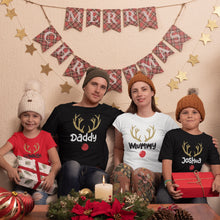 Christmas Reindeer Personalised Family Matching T-shirts