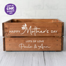 Personalised Wooden Crate for Mother's Day