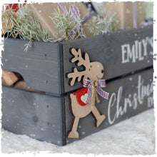 Personalised Christmas Eve Box with Oak Wood Decoration
