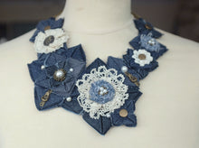 Handmade Fabric Origami Bib Necklace