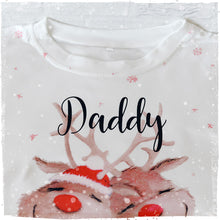 Two Red Nose Reindeers Personalised Christmas Pyjamas | Matching Family Pyjama Sets with Red-nosed Reindeer design