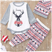 Personalised Christmas Pyjamas | Matching Family Pyjama Sets with Black Reindeer design