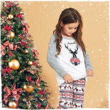Personalised Christmas Pyjamas | Matching Family Pyjama Sets with Black Reindeer design