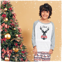 Personalised Christmas Pyjamas | Matching Family Pyjama Sets with Black Reindeer design