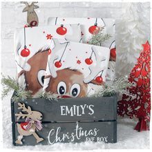 Personalised Christmas Pyjamas | Matching Family Pyjama Sets with Red-nosed Reindeer design