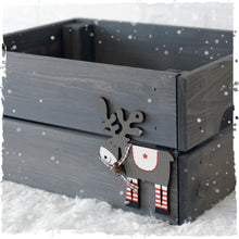 Christmas Eve Box with Reindeer Wood Decoration