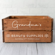 Personalised Wooden Home SPA Crate for Mother's Day