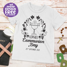 Communion Celebration T-shirt – Wreath Design Personalised Communion Present