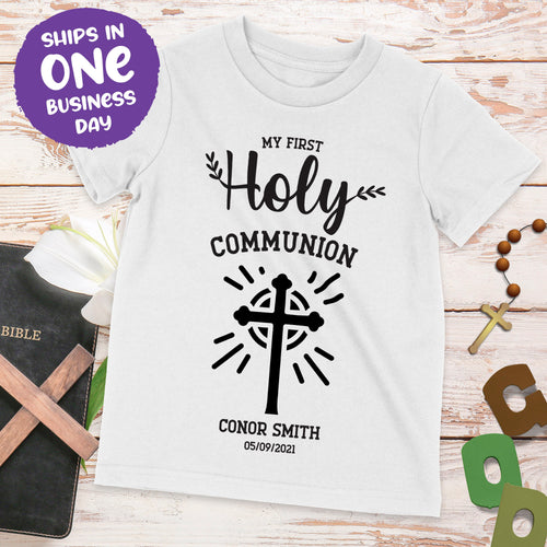 Personalised My First Holy Communion T-shirt – Cute Communion Celebration Present