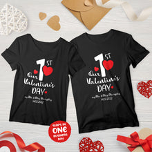 Our First Valentine's Day Matching Couple T-shirts, Tshirts for a new Loving Couple