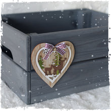 Personalised Christmas Eve Box with Carved Wood Decoration