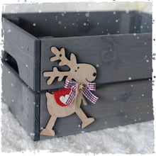 Personalised Christmas Eve Box with Oak Wood Decoration