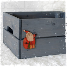 Personalised Christmas Eve Box with Red Wood Decoration