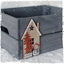 Personalised Christmas Eve Box with Carved Wood Decoration