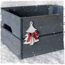 Personalised Christmas Eve Box with White Wood Decoration