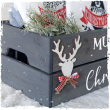 Personalised Christmas Eve Box with White Wood Decoration