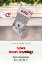 Silver Personalised Christmas Stockings