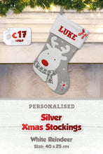 Silver Personalised Christmas Stockings