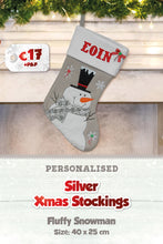 Silver Personalised Christmas Stockings