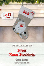 Silver Personalised Christmas Stockings