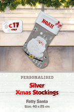 Silver Personalised Christmas Stockings