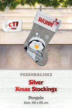 Silver Personalised Christmas Stockings