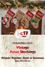 Vintage Personalised Christmas Stockings