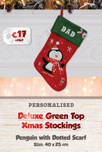 Deluxe Green Top Personalised Christmas Stockings