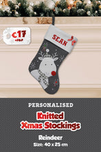 Knitted Personalised Christmas Stockings