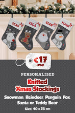 Knitted Personalised Christmas Stockings