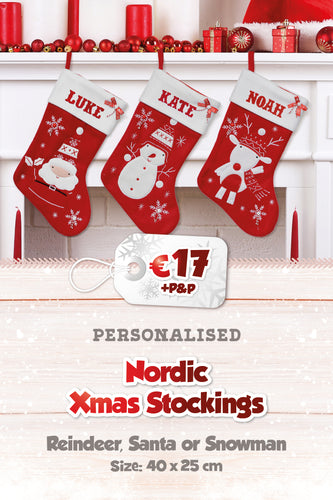 Nordic Personalised Christmas Stockings