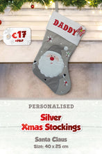 Silver Personalised Christmas Stockings