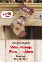 Value Vintage Personalised Christmas Stockings