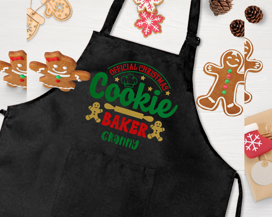 Personalised Christmas Apron with straps | Official Christmas Cookie Baker Outfit