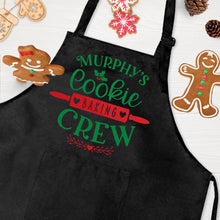 Personalised Christmas Apron with Adjustable straps | Cookie Baking Crew Matching Family Outfit