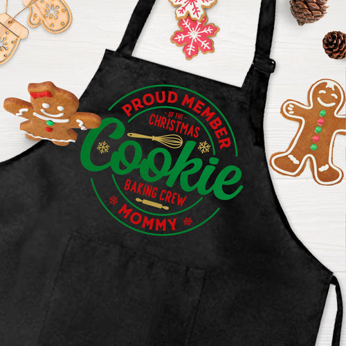 Personalised Christmas Apron with straps | Proud Member of the Christmas Cookie Baking Crew