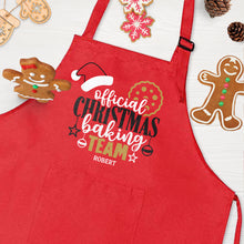 Personalised Christmas Apron with Adjustable Straps | Christmas Baking Team Matching Family Outfit