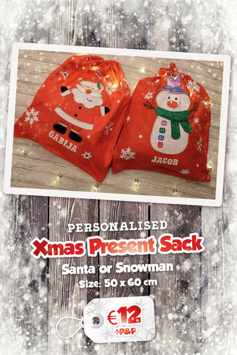 Personalised Christmas Present Sack