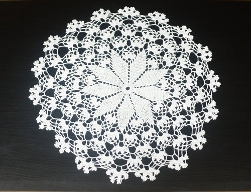 White Cotton Crochet Doily No.5