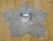Grey Linen Crochet Doily No.1